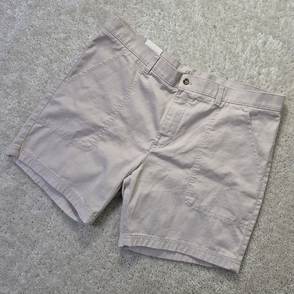 Duck Head Canvas Camp Shorts Mens 38 Beige 7 Inch Outdoor Camp Utility Work New